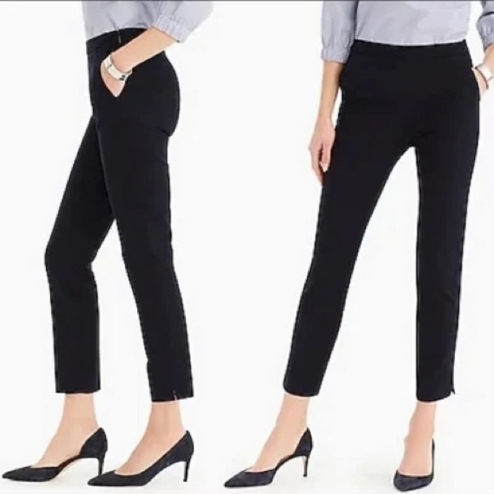 J Crew Martie Pant Blk Size 4 Like New